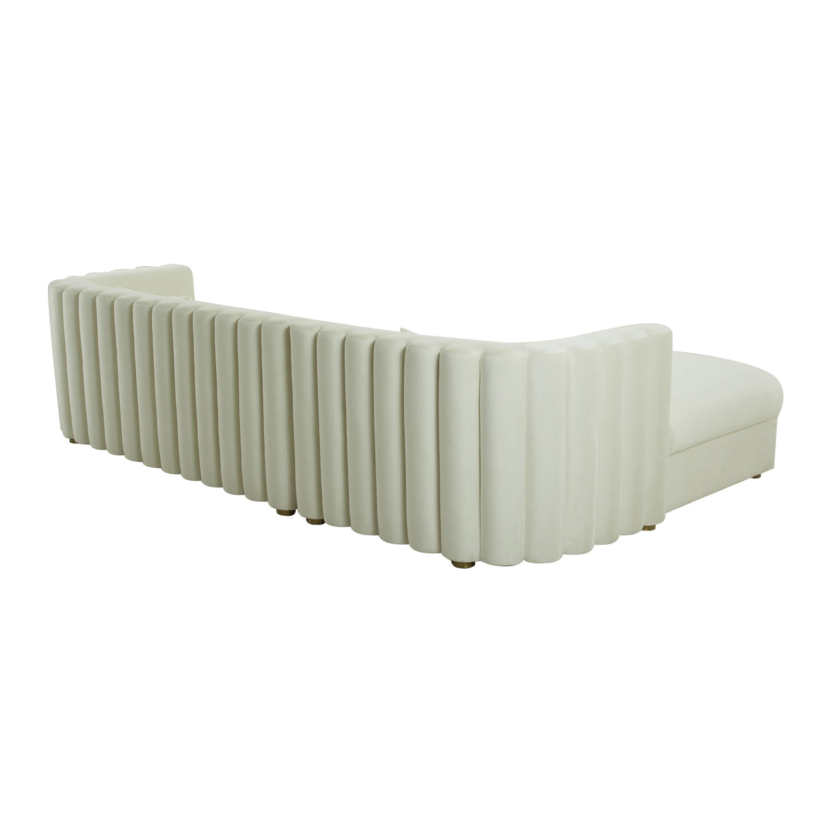 TOV Callie Cream Velvet Sectional - LAF
