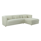 TOV Callie Cream Velvet Sectional - RAF