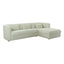 TOV Callie Cream Velvet Sectional - RAF