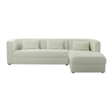 TOV Callie Cream Velvet Sectional - RAF