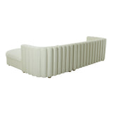 TOV Callie Cream Velvet Sectional - RAF