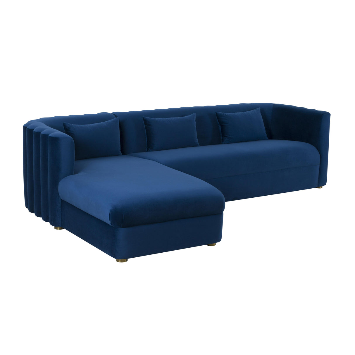 TOV Callie Navy Velvet Sectional - LAF