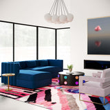 TOV Callie Navy Velvet Sectional - LAF