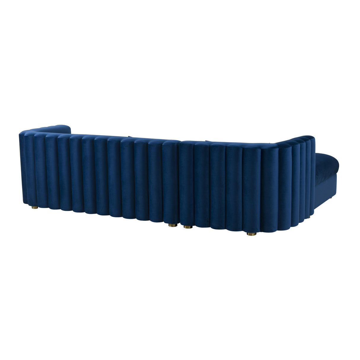 TOV Callie Navy Velvet Sectional - LAF