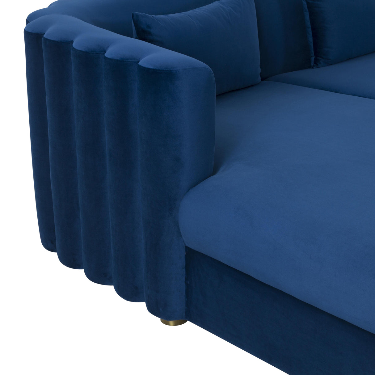 TOV Callie Navy Velvet Sectional - LAF