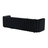 TOV Callie Black Velvet Sectional - RAF