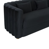 TOV Callie Black Velvet Sectional - RAF