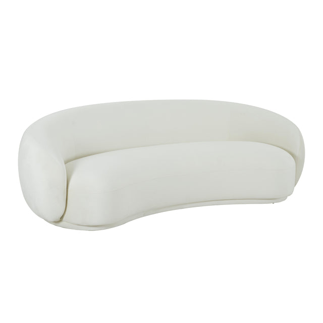 TOV Kendall Cream Velvet Sofa