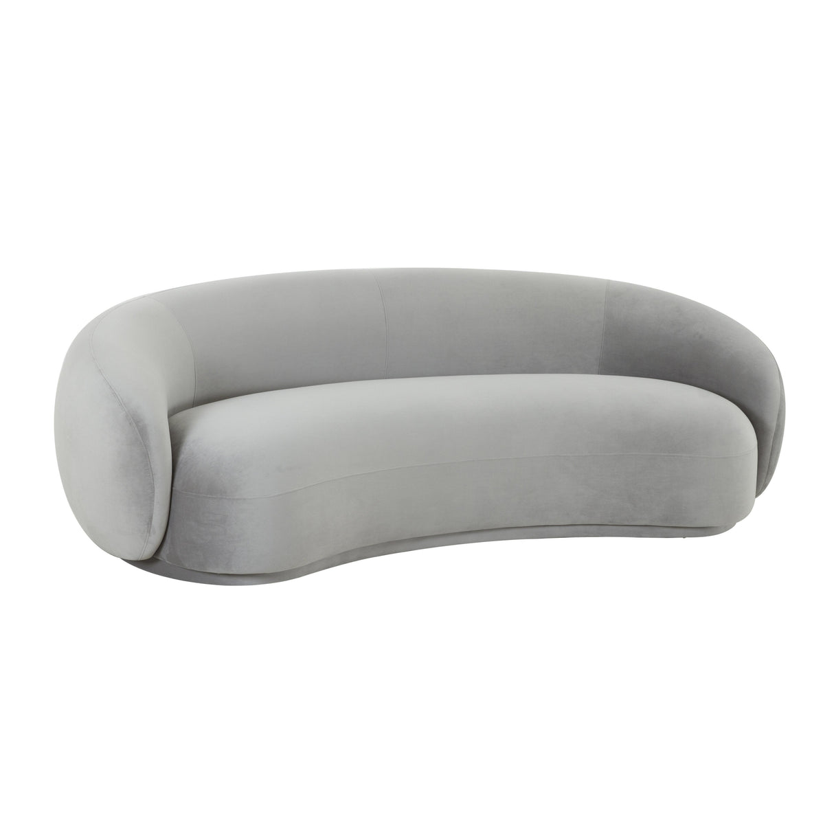 TOV Kendall Light Grey Velvet Sofa