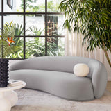 TOV Kendall Light Grey Velvet Sofa
