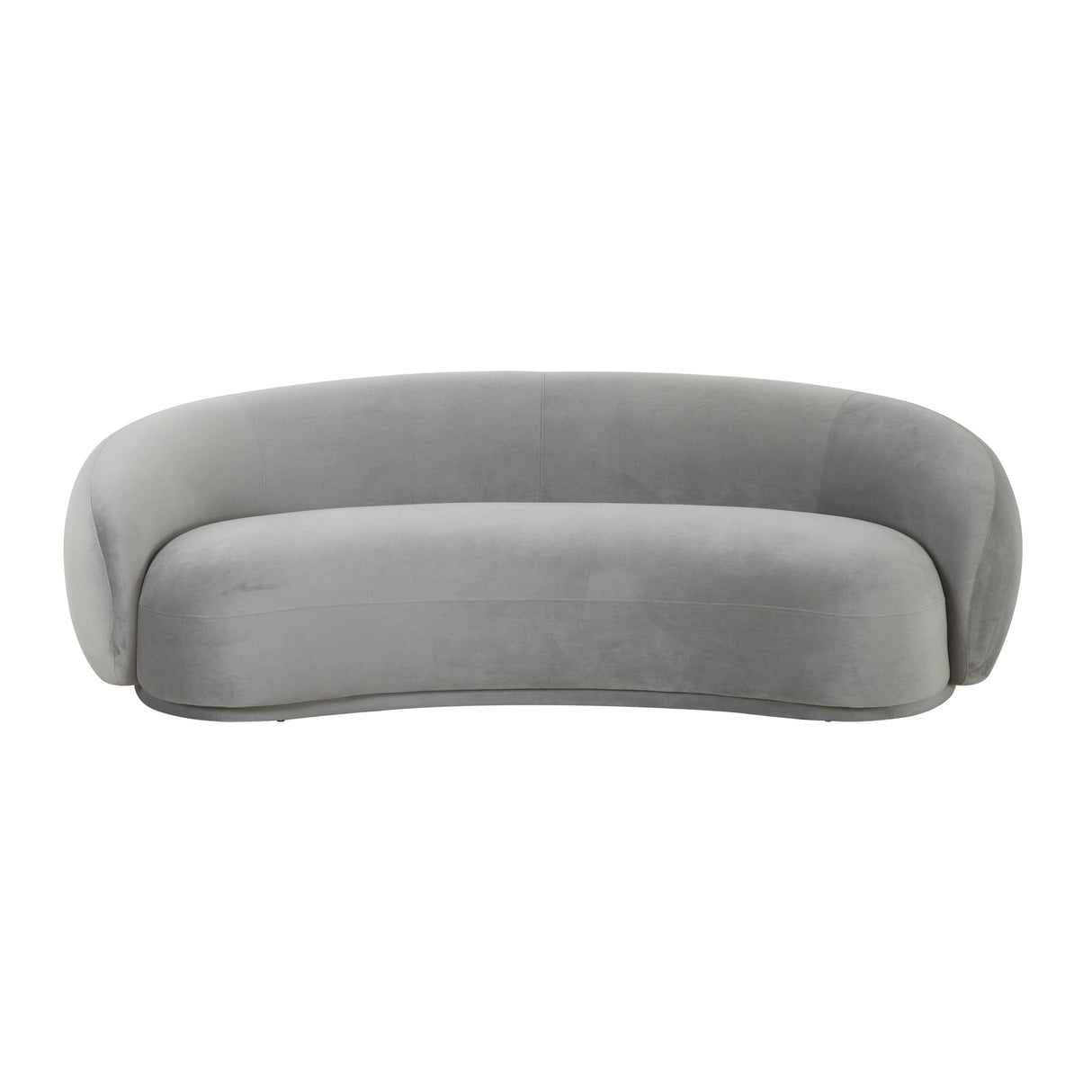 TOV Kendall Light Grey Velvet Sofa