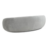 TOV Kendall Light Grey Velvet Sofa
