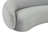 TOV Kendall Light Grey Velvet Sofa