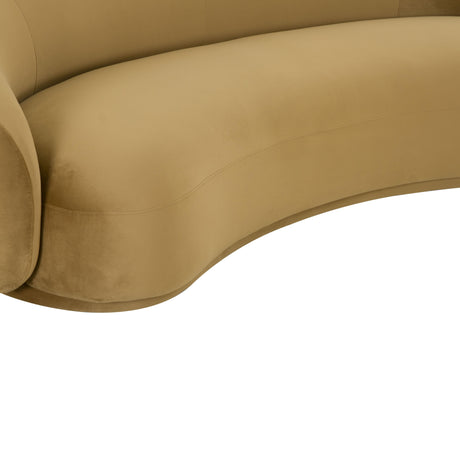 TOV Kendall Cognac Velvet Sofa