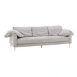 TOV Vari Light Grey Textured Velvet Lounge Sofa