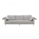 TOV Vari Light Grey Textured Velvet Lounge Sofa
