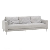 TOV Vari Light Grey Textured Velvet Lounge Sofa
