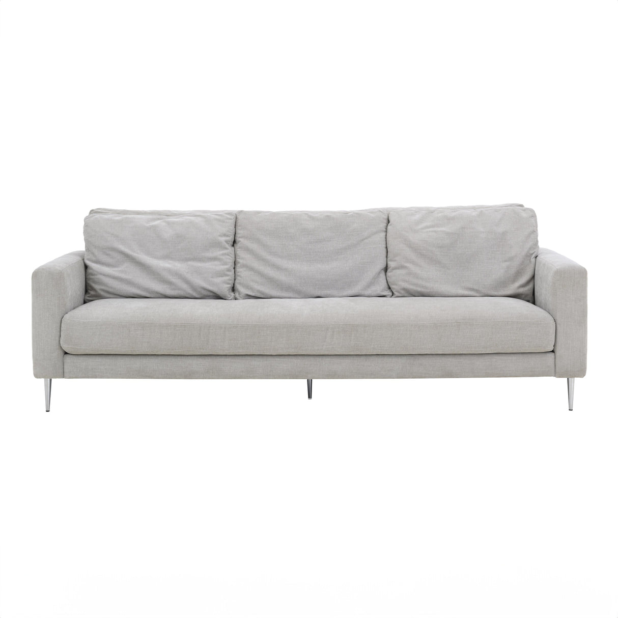 TOV Vari Light Grey Textured Velvet Lounge Sofa
