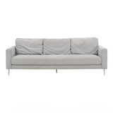 TOV Vari Light Grey Textured Velvet Lounge Sofa