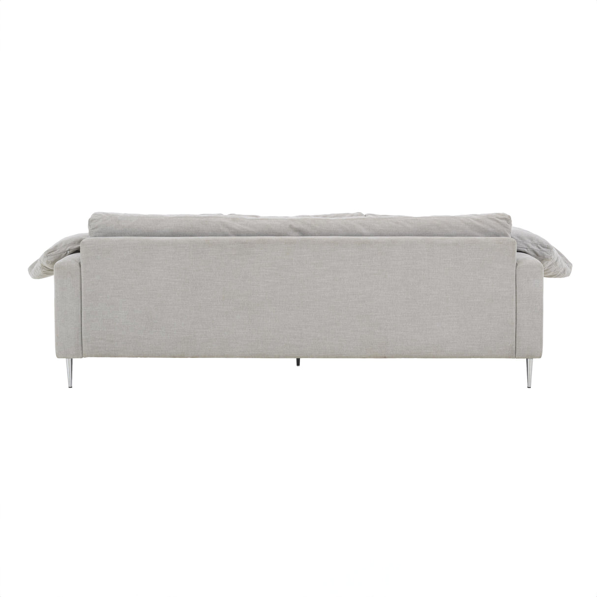 TOV Vari Light Grey Textured Velvet Lounge Sofa