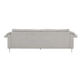 TOV Vari Light Grey Textured Velvet Lounge Sofa