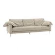 TOV Vari Beige Textured Velvet Lounge Sofa
