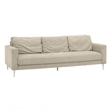 TOV Vari Beige Textured Velvet Lounge Sofa