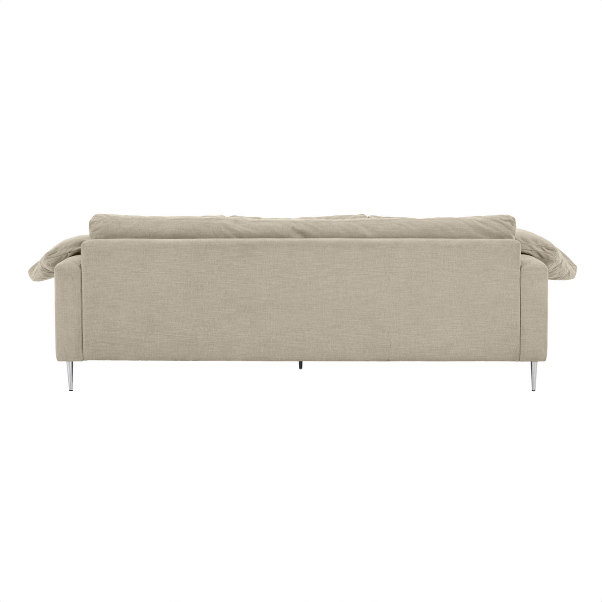 TOV Vari Beige Textured Velvet Lounge Sofa