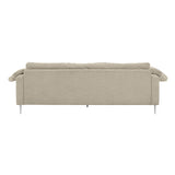 TOV Vari Beige Textured Velvet Lounge Sofa