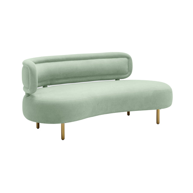 TOV Tischa Mint Green Velvet Sofa