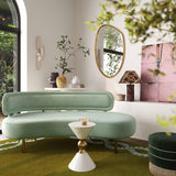 TOV Tischa Mint Green Velvet Sofa