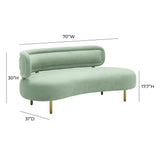 TOV Tischa Mint Green Velvet Sofa