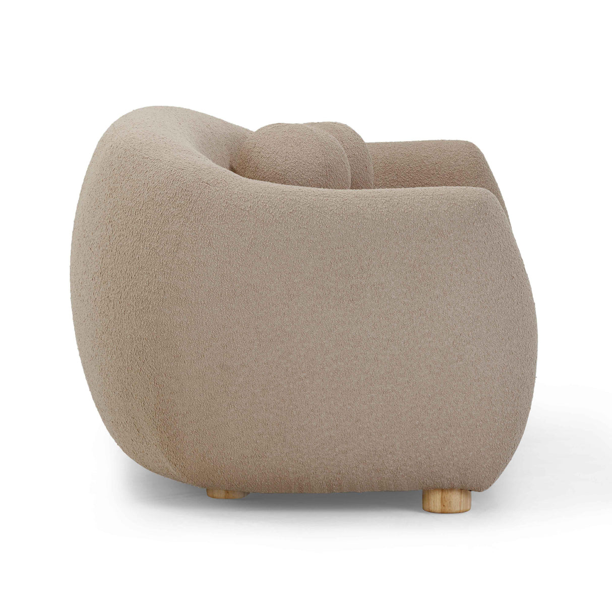 TOV Judy Light Brown Boucle Sofa