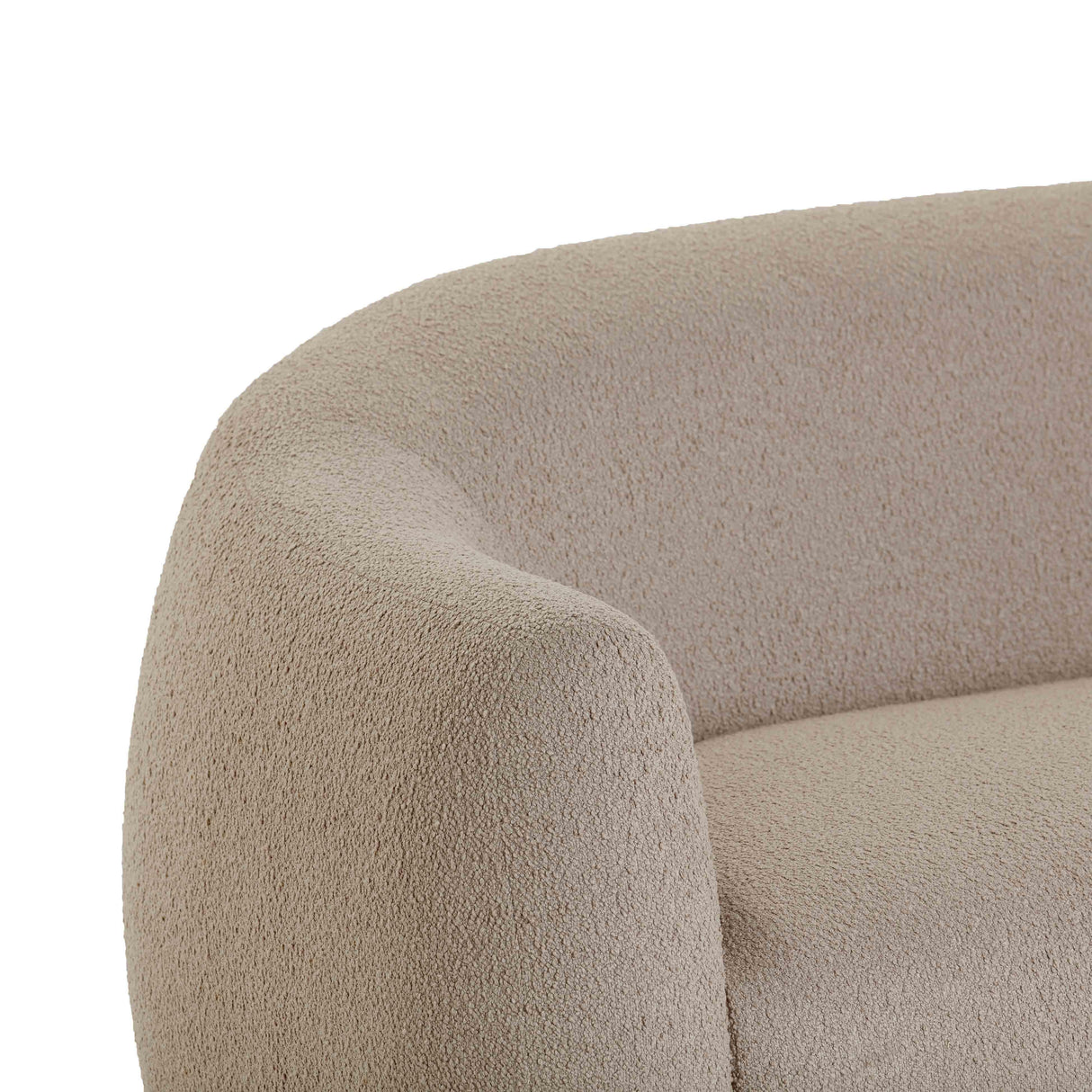 TOV Judy Light Brown Boucle Sofa