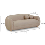 TOV Judy Light Brown Boucle Sofa