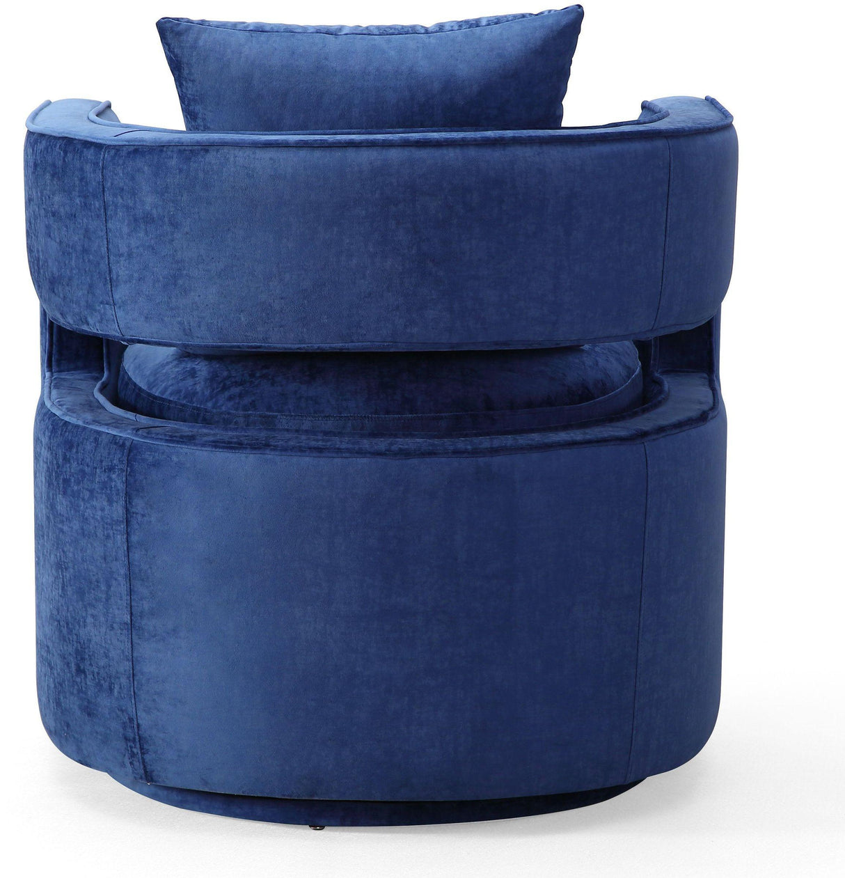 TOV Kennedy Navy Textured Velvet Swivel Chair