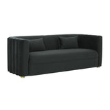 TOV Callie Black Velvet Sofa
