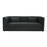 TOV Callie Black Velvet Sofa