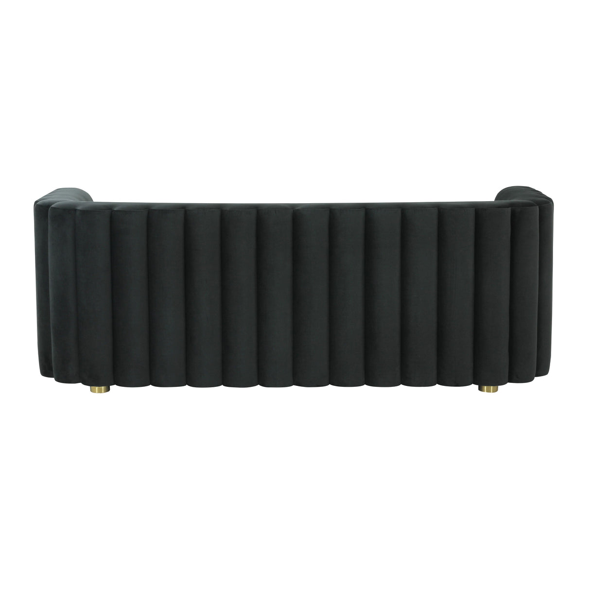 TOV Callie Black Velvet Sofa