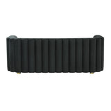 TOV Callie Black Velvet Sofa