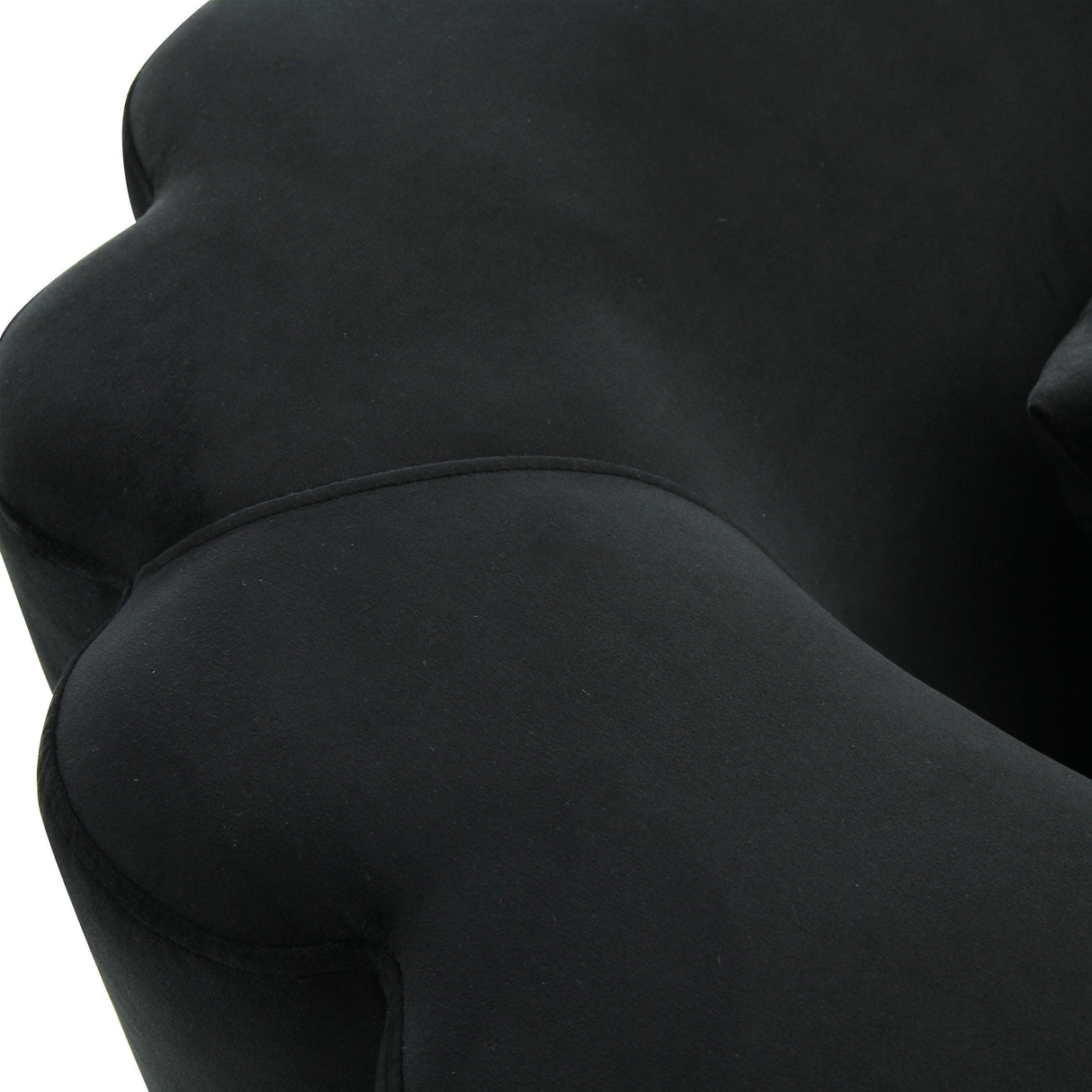 TOV Callie Black Velvet Sofa