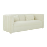 TOV Callie Cream Velvet Sofa