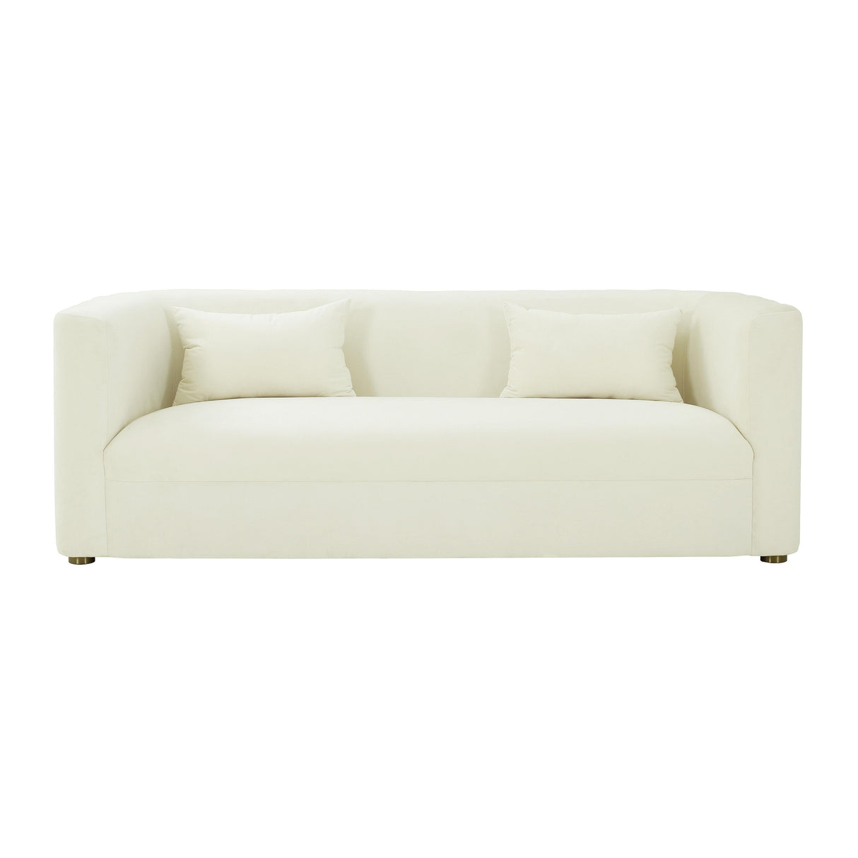 TOV Callie Cream Velvet Sofa