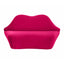 TOV Lips Hot Pink Velvet Settee