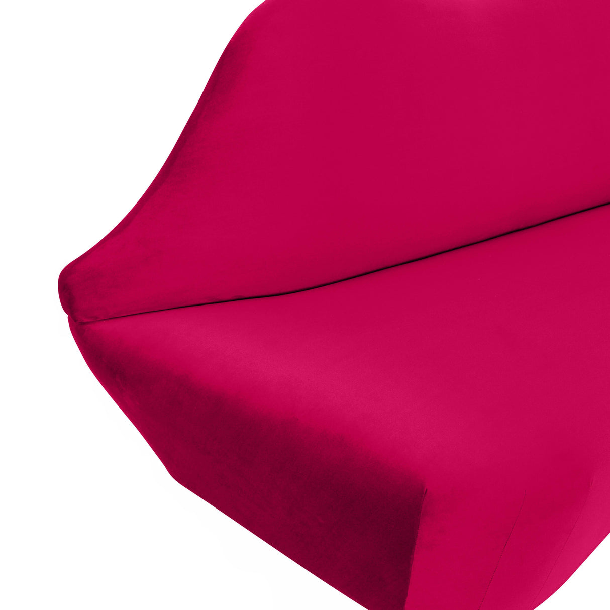 TOV Lips Hot Pink Velvet Settee