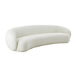 TOV Kendall Cream Velvet 120 Inch Sofa