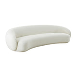 TOV Kendall Cream Velvet 120 Inch Sofa