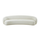 TOV Kendall Cream Velvet 120 Inch Sofa
