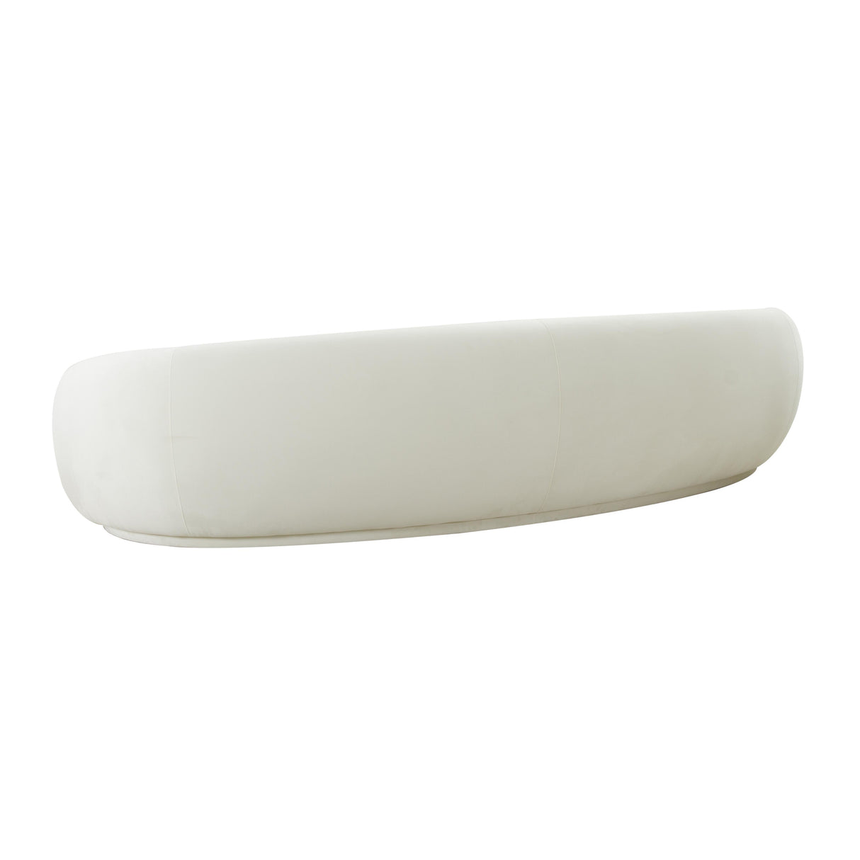 TOV Kendall Cream Velvet 120 Inch Sofa