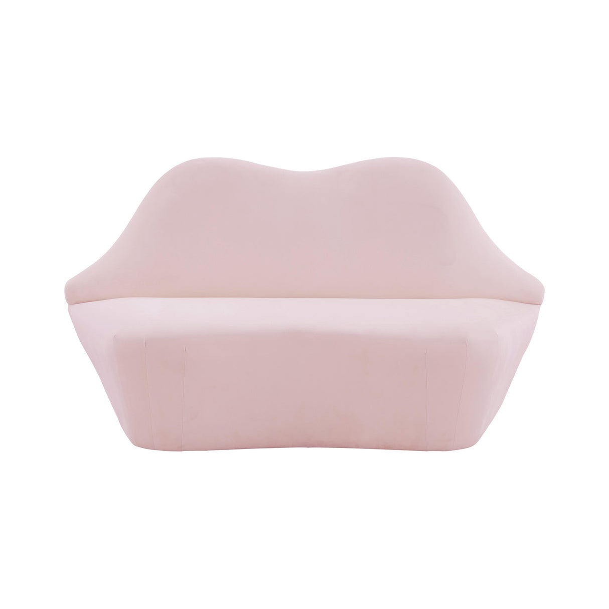 TOV Lips Blush Velvet Settee